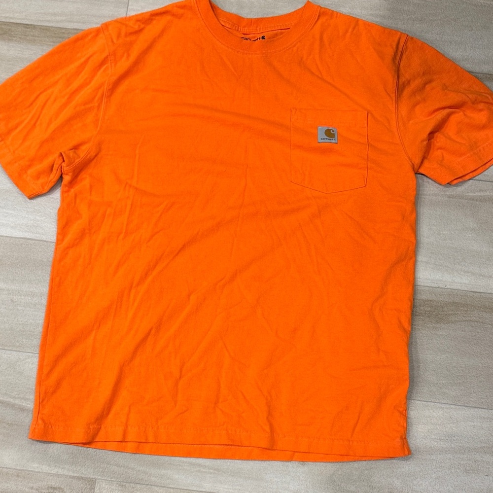 Carhartt Men's Orange Short Sleeve Pocket Tee